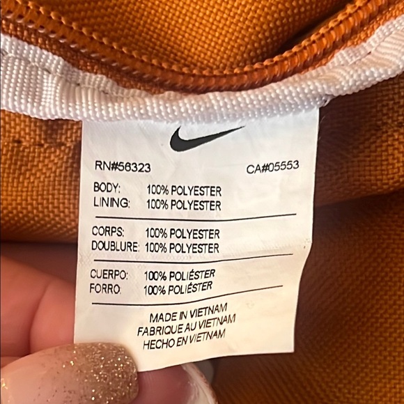 NIKE Heritage Hip Fanny Pack Waist Bag Orange Black Adjustable Zip Compartment - Picture 3 of 13